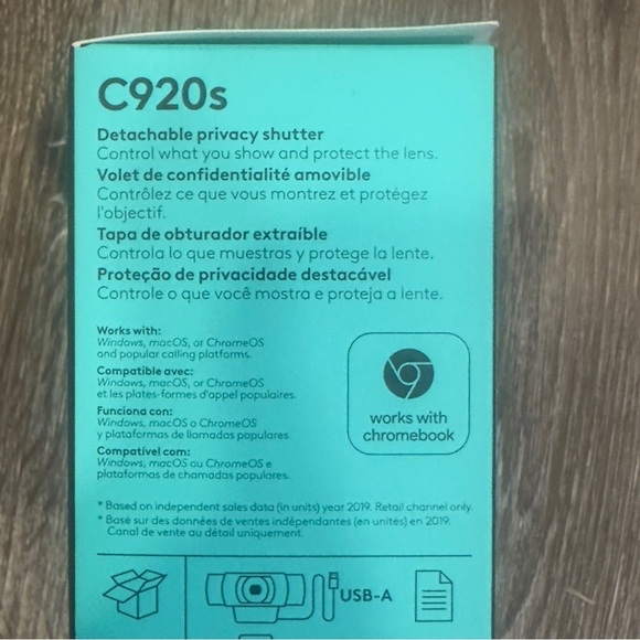 Logitech C920s Pro 1080  HD Webcam Video Conferencing, Streaming, Gaming Webcam - Picture 2 of 16
